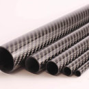 Carbon CFK Rohr Kper glnzend - 12/14mm - 1m