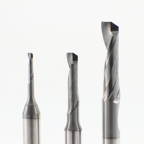 Single Flute hard coated/polished D:1mm Schaft: 3mm Ls:7mm Lges:40mm