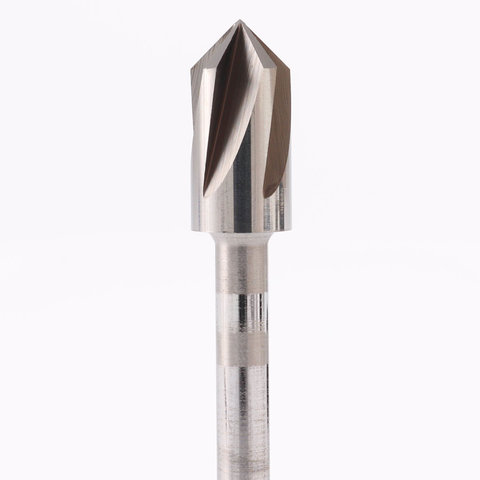 Five-Flute Countersink Mill 90° D:6mm Schaft: 3,175mm Ls:10mm Lges:38mm