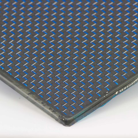 Carbon Sheet/Plate Plain blue - 2,5mm 150x340mm