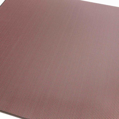 Carbon CFK Platte Leinwand rot - 0,5mm 150x340mm