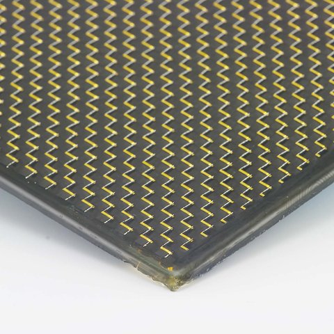 Carbon Sheet/Plate Plain gold - 2mm 245x495mm