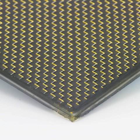 Carbon CFK Platte Leinwand gold - 5mm 150x340mm