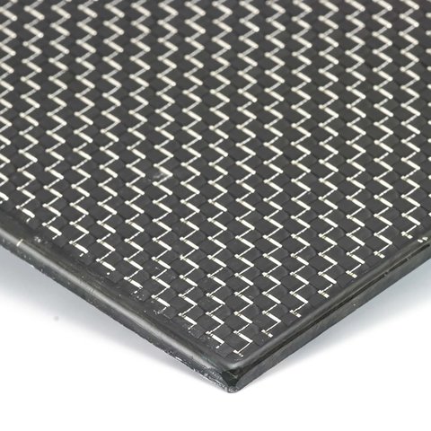Carbon CFK Platte Leinwand silber - 5mm 150x340mm