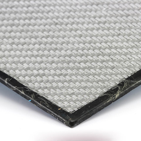 Carbon CFK Platte Alutex silber - 0,5mm 495x495mm