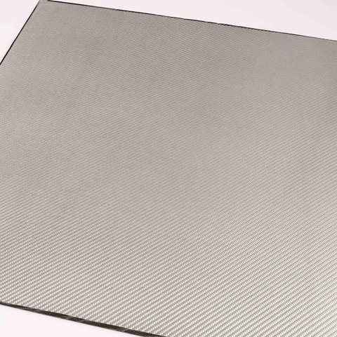 Carbon CFK Platte Alutex silber - 0,5mm 495x495mm