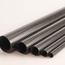 Carbon CFK Rohr Leinwand glänzend - 10/12mm - 1m