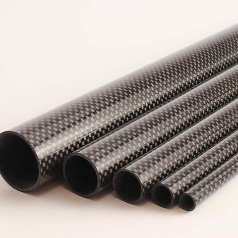 Carbon Tube Plain glossy - 16/18mm - 0,5m