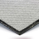 Carbon CFK Platte Alutex silber - 1mm 150x340mm