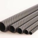 Carbon CFK Rohr Kper matt - 17/20mm - 1m